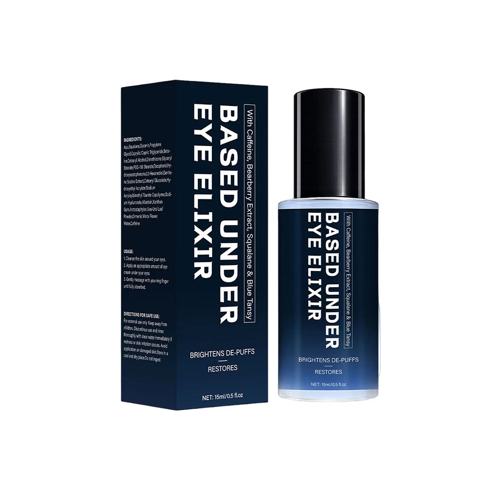 Caffeine Under Eye Elixir, Brightens, De-Puffs & Revitalizes Under Eyes ,24H De-puffing Eye Serum for Dark Circles & Fine Lines Peaceful Pleasures Health and Wellness 20ML