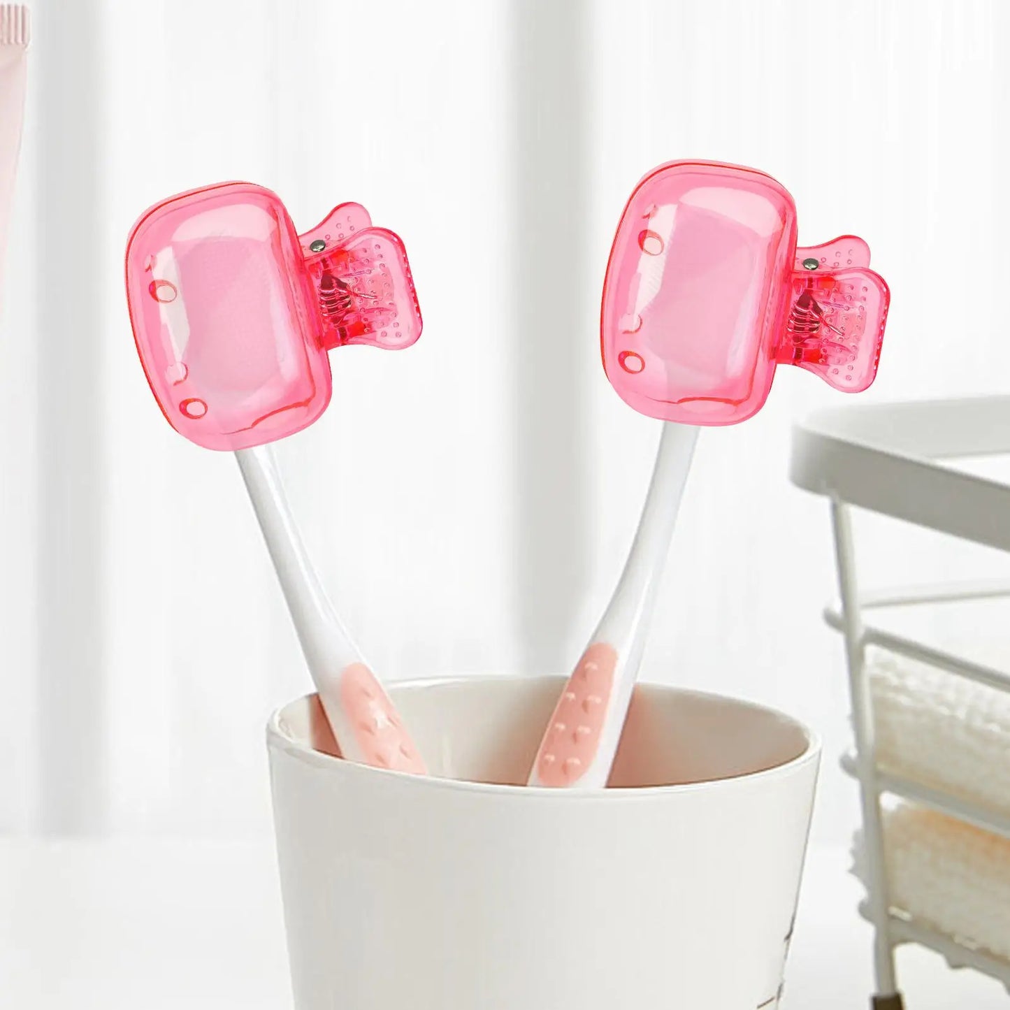 Clip-On Dustproof Toothbrush Cover Cap for Travel & Home