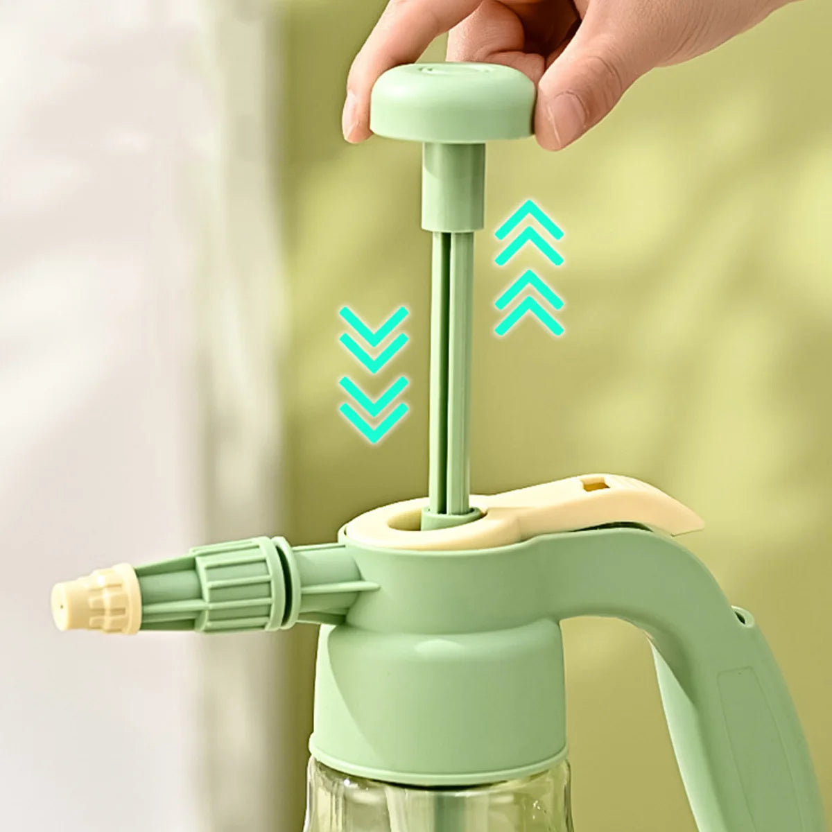 1PCS 1.5L Watering Bottle Pressure Garden Sprayer Spray Bottle With Pump Action Pressure With Adjustable Nozzle Plants Watering Peaceful Pleasures Health and Wellness