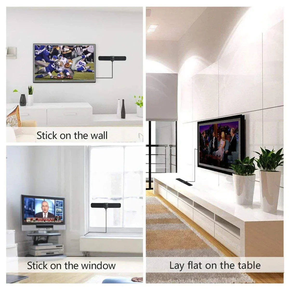 Indoor & Outdoor HDTV Antenna – Free TV, 200-Mile Range