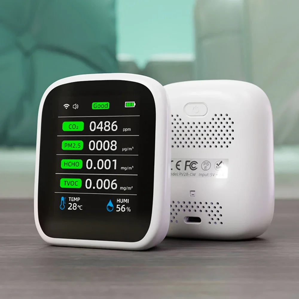 Portable LCD Air Meter 1 8 in1 Wifi PM1 0 PM2 5 PM10 CO2 TVOC HCHO