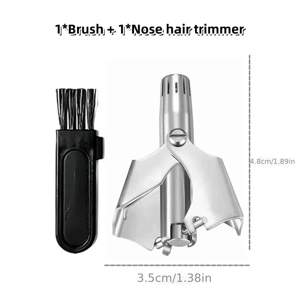 Manual Nose & Ear Hair Trimmer – Stainless Steel, Washable Peaceful Pleasures Health and Wellness