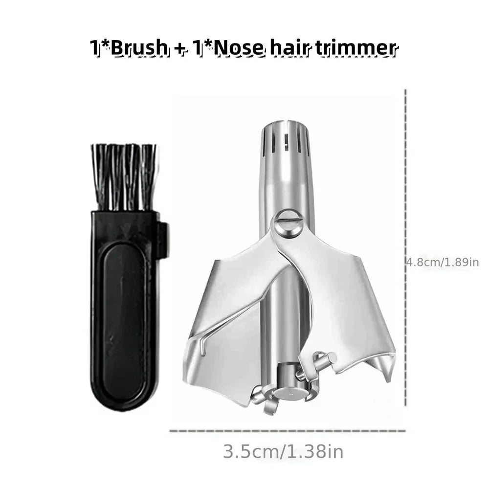 Manual Stainless Steel Nose & Ear Hair Trimmer – Painless