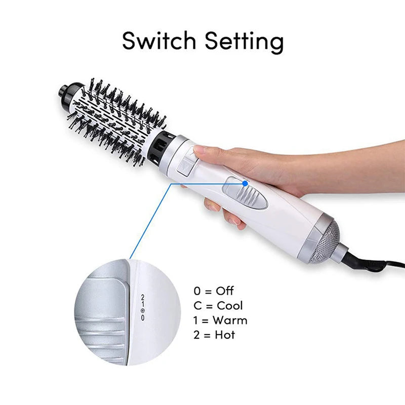 Negative Ionic Blow Hair Dryer Hot Air Brush Hair Straightening Comb Curling Iron Multifunctional 3-In-1 Automatic Hot Air Comb Peaceful Pleasures Health and Wellness