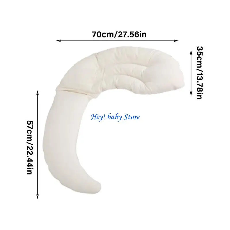 Moon Shaped Baby Pillow – Soft Washable Infant Head Support