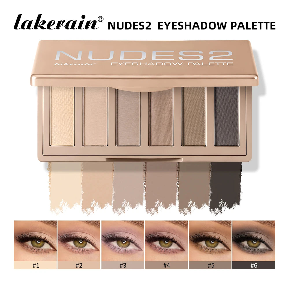 Lakerain Eyeshadow Palette Long-Lasting Eye Makeup Rich Pigment Neutral Shades Blendable Color Matte Nudes Eyeshadow Palette Peaceful Pleasures Health and Wellness EYESHADOW PALETTE