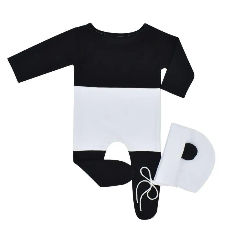 Panda Baby Romper & Hat Set – Newborn Photography Props