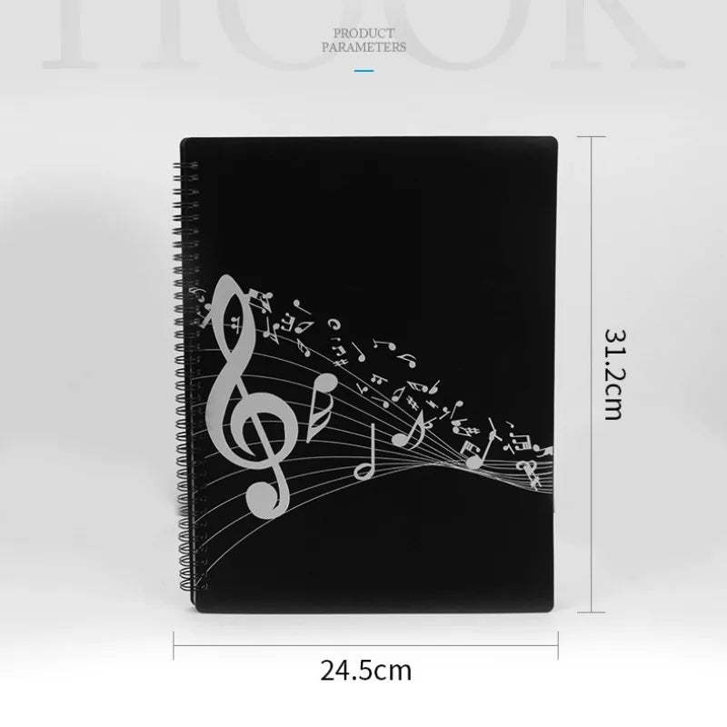 Flexible 40 Pages Piano Music Score Folder Smooth Expanded A4 Sheet