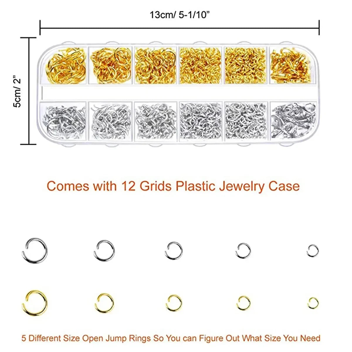 About1200pcs Gold Silver Open Jump Ring and Lobster Clasp Jewelry Accessory Set with Pliers Peaceful Pleasures Health and Wellness