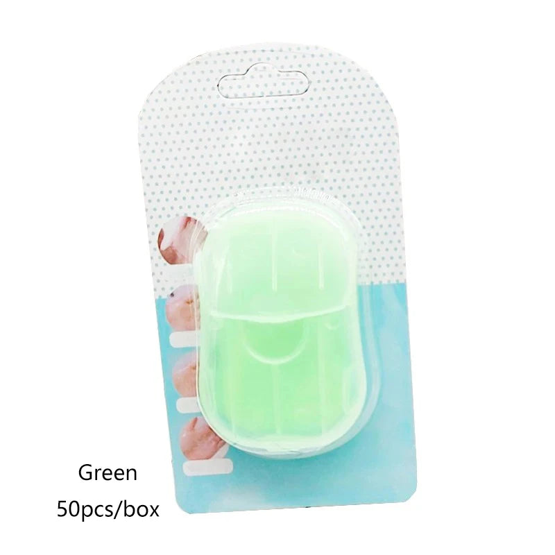 50-Pack Scented Foaming Soap Sheets – Travel & Camping Hand Wash