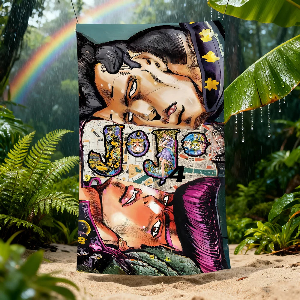 JoJo Anime Beach Towel | Quick Dry Soft Towel for Travel & Gym Anime Beach Towel Peaceful Pleasures Health and Wellness