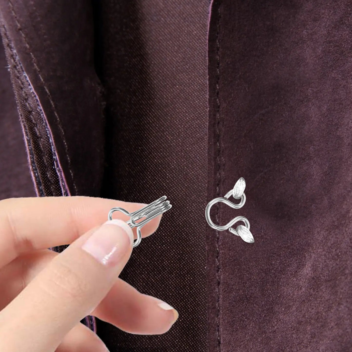 50Pcs Premium Metal Hooks Eyes for Bra Fastening Clothing Repair Sewing DIY Craft Jewelry Clasp Book Binding Silver Black Peaceful Pleasures Health and Wellness