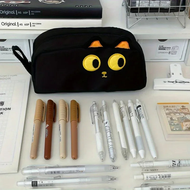 3D Black Cat Pencil Case | Large Capacity Paw Print Gift
