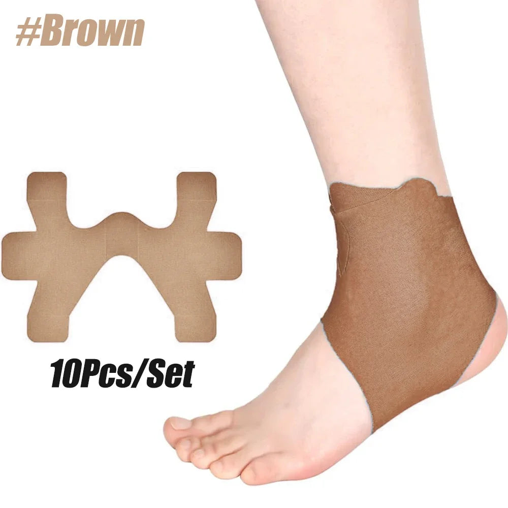 WEFITON 10PCS Precut Kinesiology Ankle Tape – Waterproof Support Kinesiology Ankle Tape Peaceful Pleasures Health and Wellness Brown-10PCS