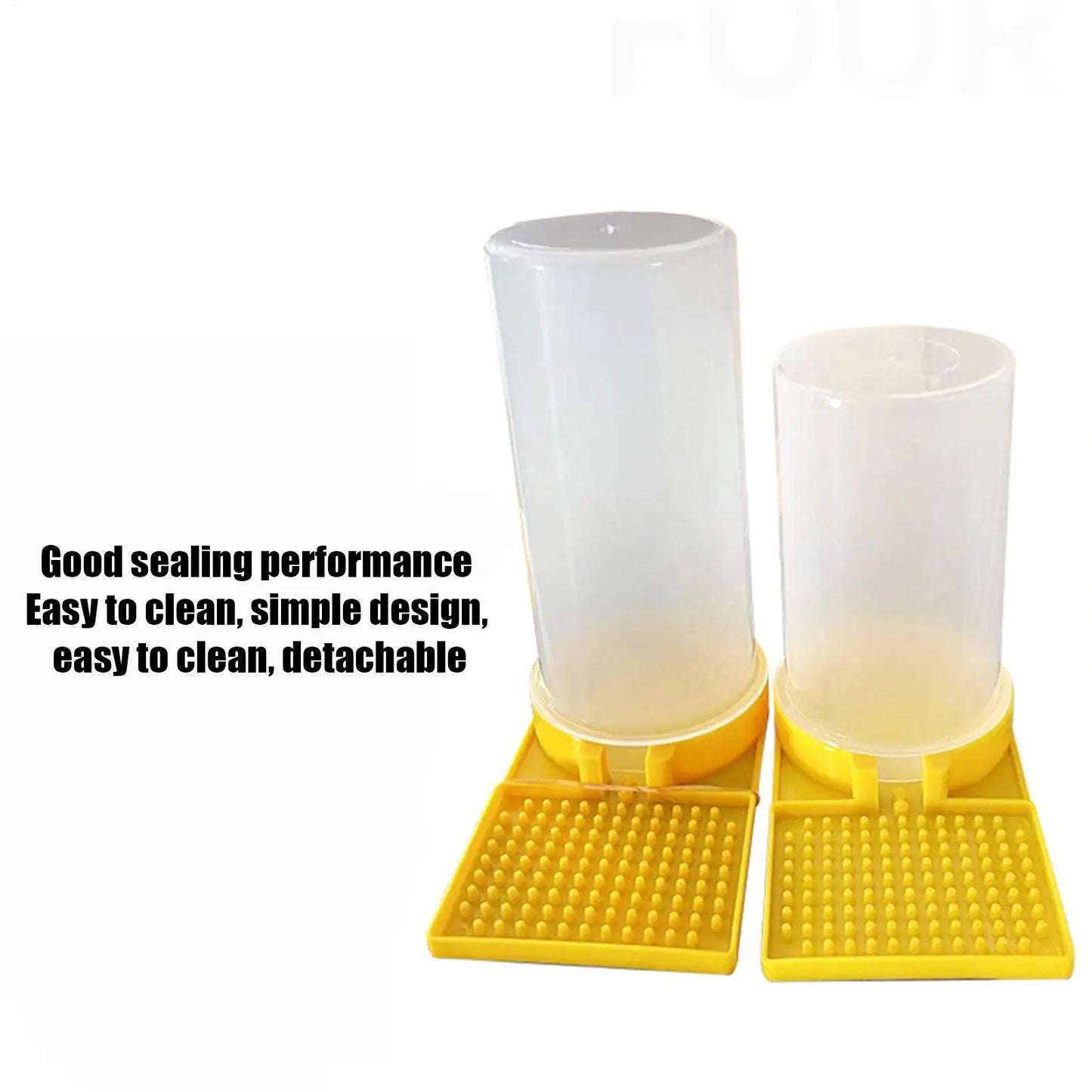 Leakproof Clear Poultry Feeder & Waterer for Quail & Chicks
