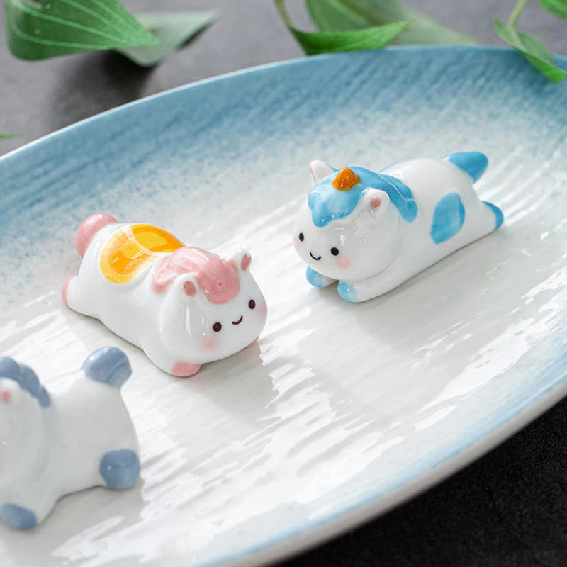 Ceramic Horse Chopstick Rest & Flatware Organizer | Table Decor Chopstick Rest Peaceful Pleasures Health and Wellness