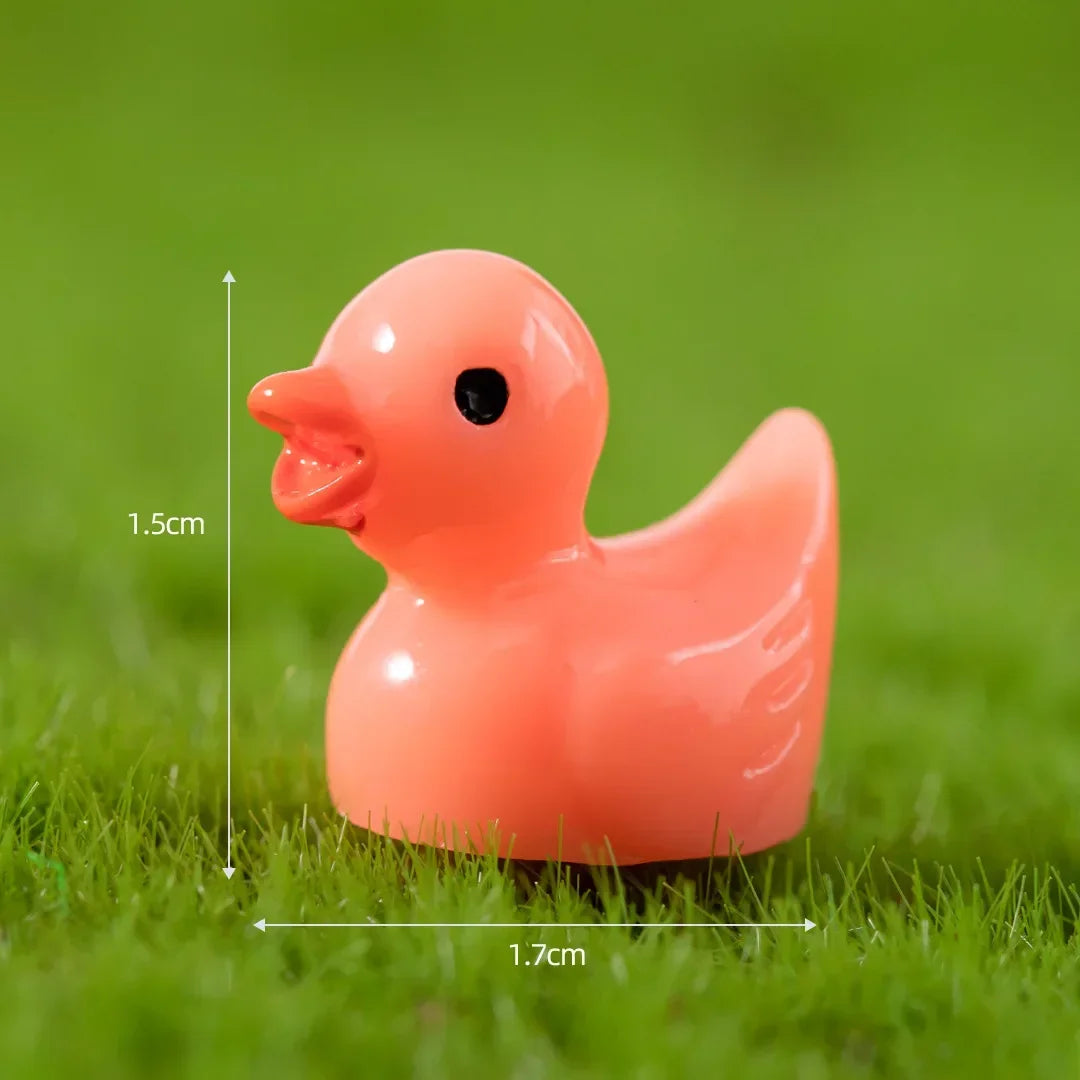 1/3/5PCS Cute Mini Resin Yellow Duck Ornament Miniature Figures Tiny Duck Resin Handicraft Micro Landscape Dollhouse Decoration Peaceful Pleasures Health and Wellness Orange 10pcs