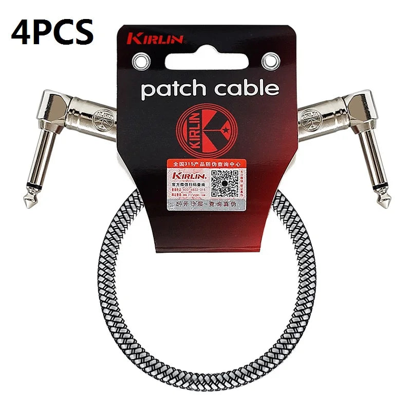 Kirlin 0 3 Meter Patch Cable Effect Pedal Weave Cloth 1 4 Angle Mono