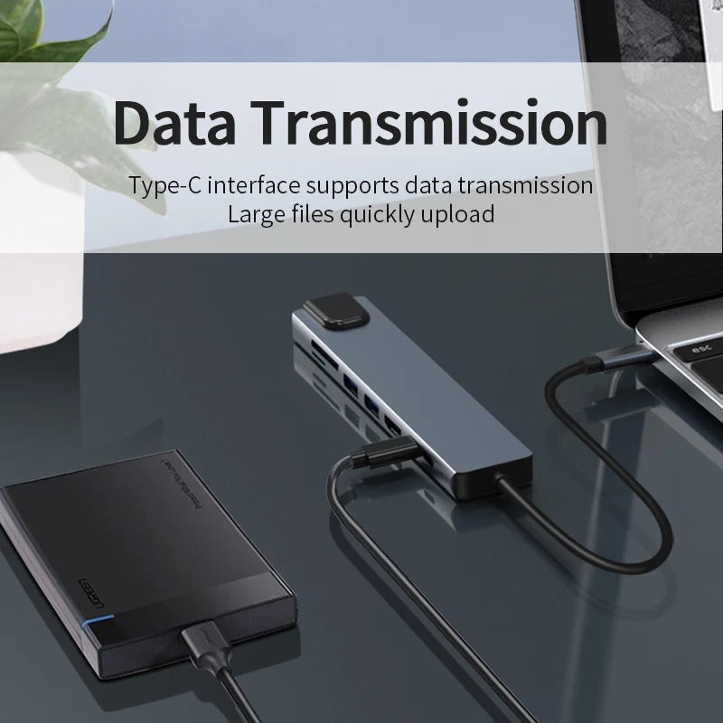 8-in-1 USB-C Hub 4K HDMI Docking Station for MacBook & iPad USB-C Docking Hub Peaceful Pleasures Health and Wellness