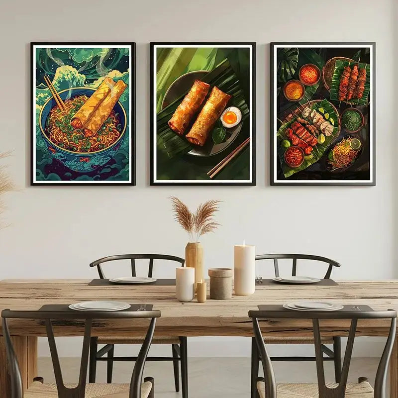 Philippines Street Food Canvas Wall Art | Unframed Poster