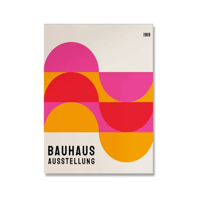 Modern Minimalist Bauhaus Exhibition Geometric Posters work Canvas Prints Abstract Painting Living Room Murals Home Decor Peaceful Pleasures Health and Wellness 16 40x60cm Unframed