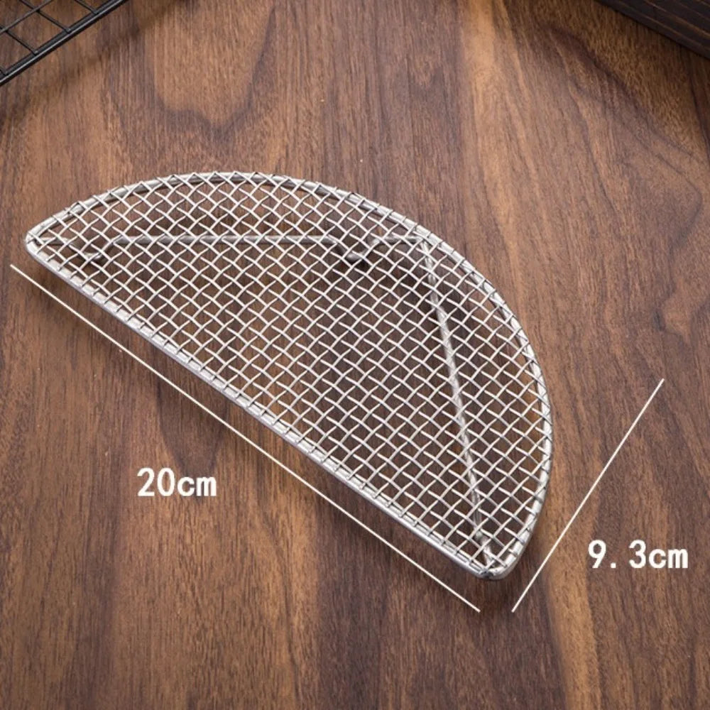 Stainless Steel Tempura Frying Net | Round BBQ Draining Net