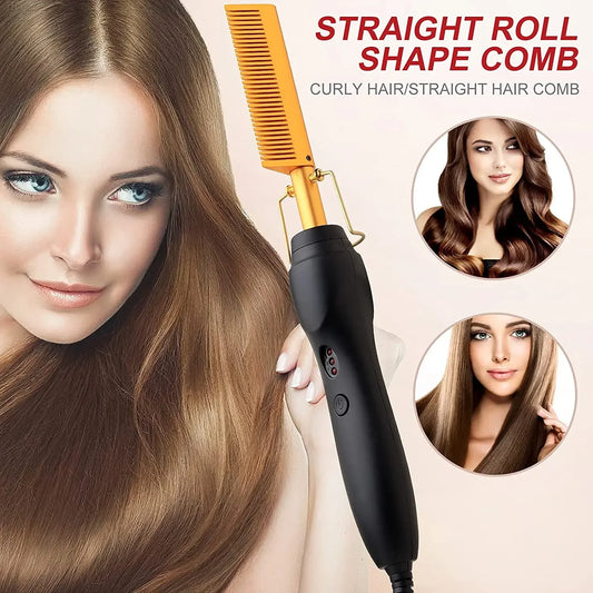 Electric Ceramic Hot Comb Hair Straightener for Wigs & Beard Peaceful Pleasures Health and Wellness
