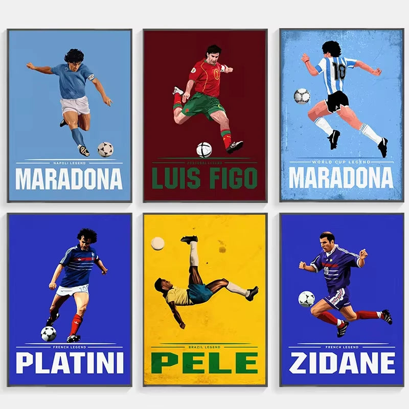 Soccer Football Star Canvas Wall Art Poster | Home Decor