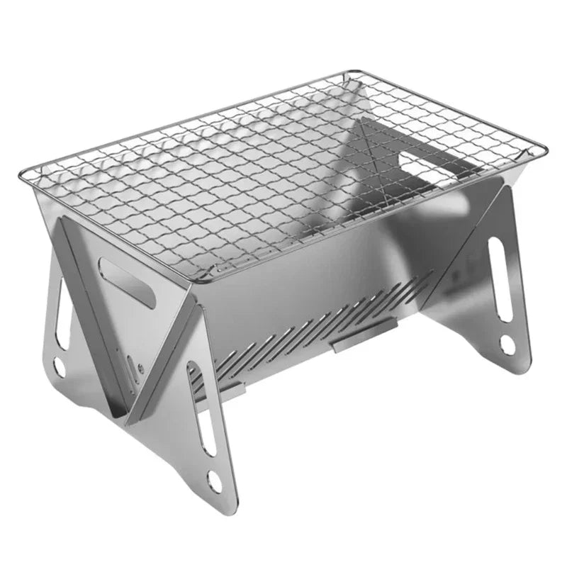 Charcoal Barbecue BBQ Grill Heating Furnace Folding Tourist for You Wood Stove Tools Ring Camping Rings Outdoor Grille 18 Belt Peaceful Pleasures Health and Wellness