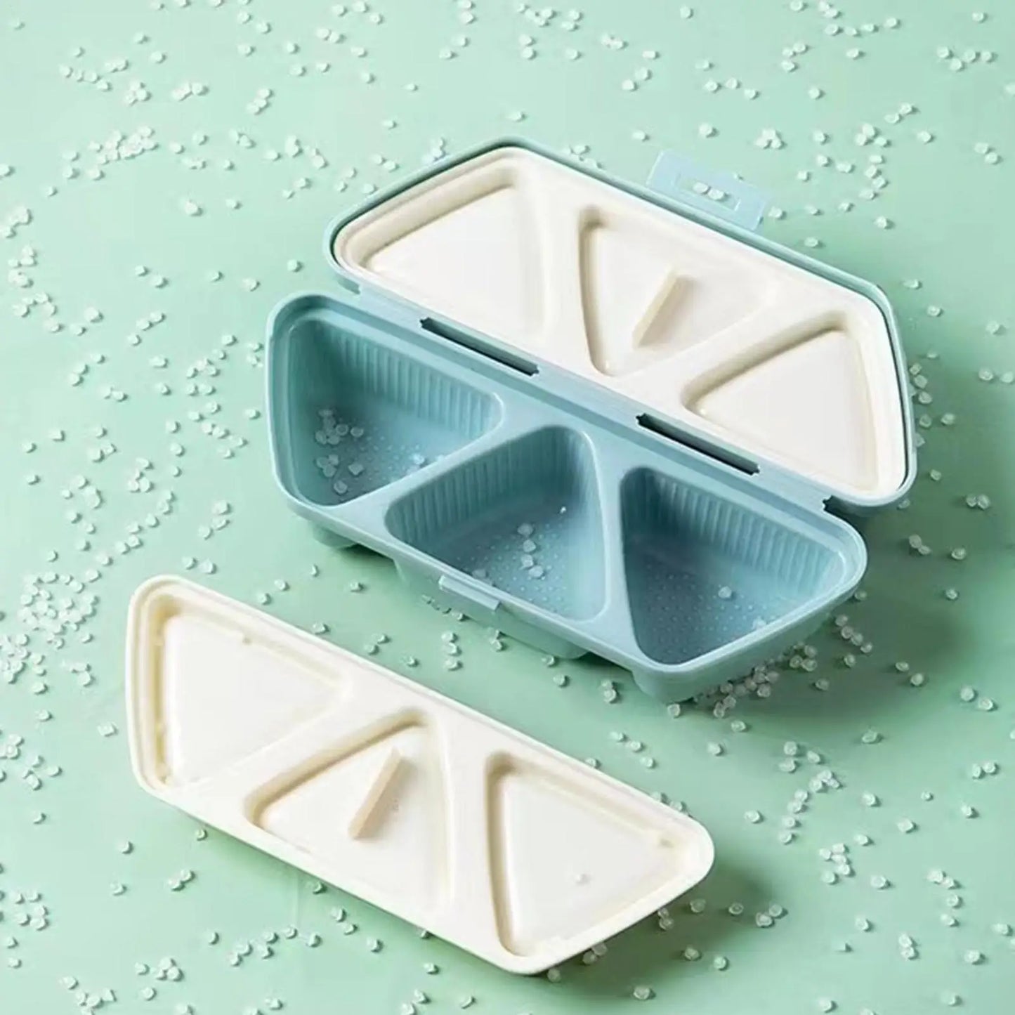 Non-Stick 6-Cavity Foldable Triangle Rice Ball Sushi Mold Sushi Rice Mold Peaceful Pleasures Health and Wellness