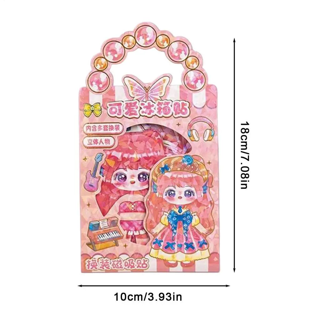 3D Magnetic Dress Up Doll Toy Set With Stand Reusable Mix & Match Outfits Montessori Travel Toys For Kids Ages 3-6 Birthday Gife Peaceful Pleasures Health and Wellness D