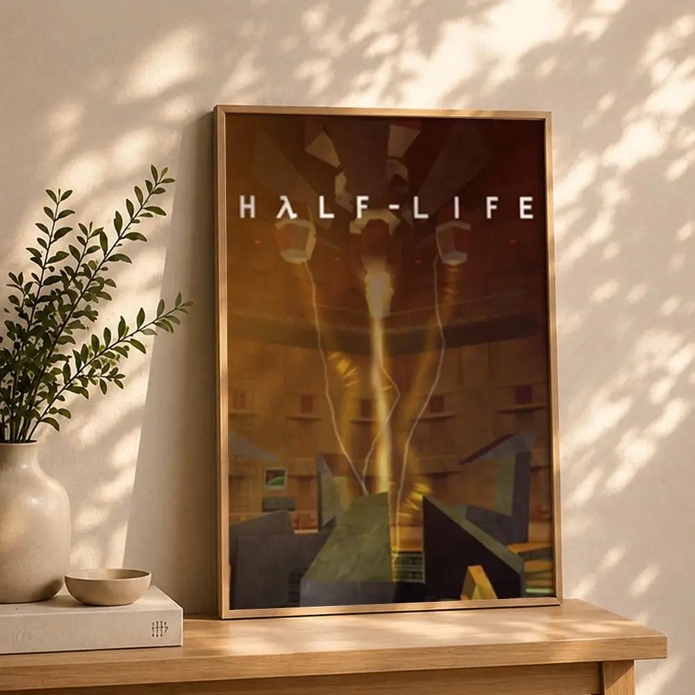 Half-Life 2 HD Self-Adhesive Waterproof Gaming Poster Wall Art Gaming Wall Poster Peaceful Pleasures Health and Wellness White12 15X20cmNoframe