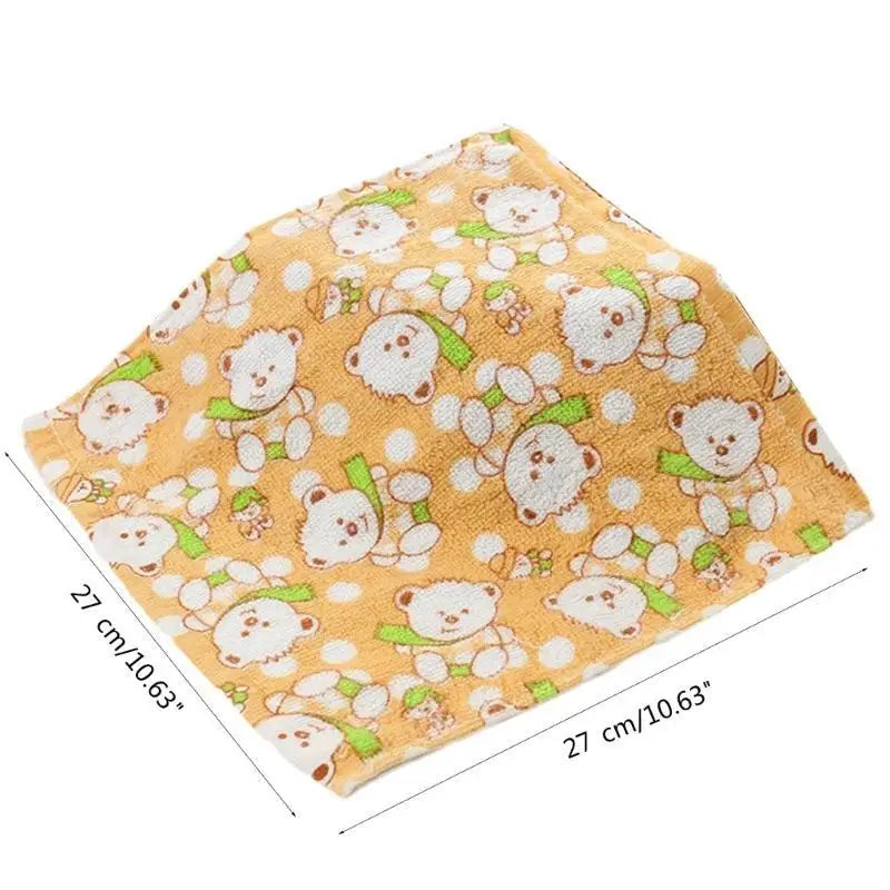 Soft Cotton Baby Handkerchiefs Cartoon Bear 5-Pack | Newborn