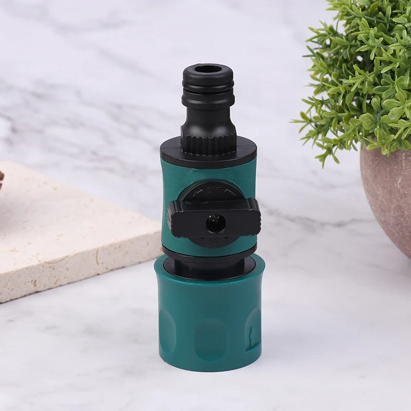 New Garden Hose Pipe In-Line Faucet Shut Off Valve Fitting 16MM Joint Watering Irrigation Quick Connector With Valve Garden Peaceful Pleasures Health and Wellness