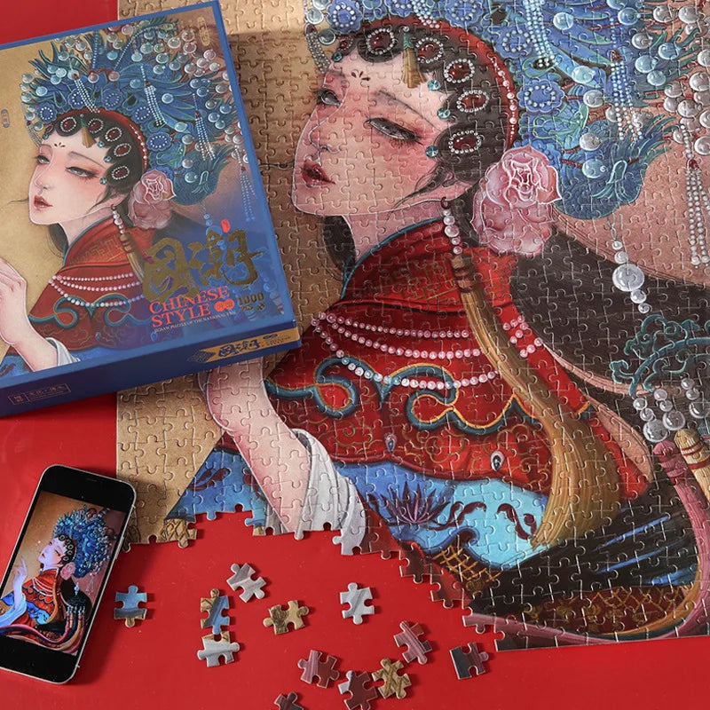 Bview Art Exquisite 1000-Piece Chinese Jigsaw Puzzle Adults DIY
