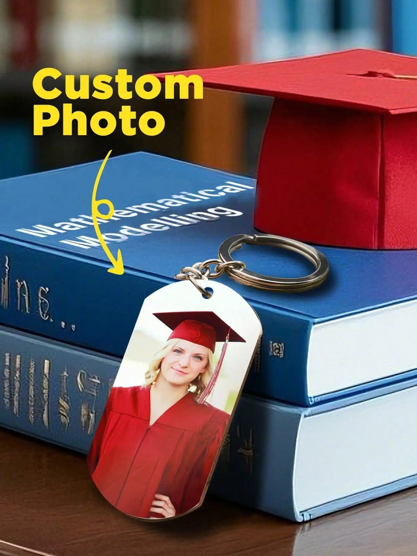 Custom Graduation Photo Keychain | Engraved Name Class of 2026