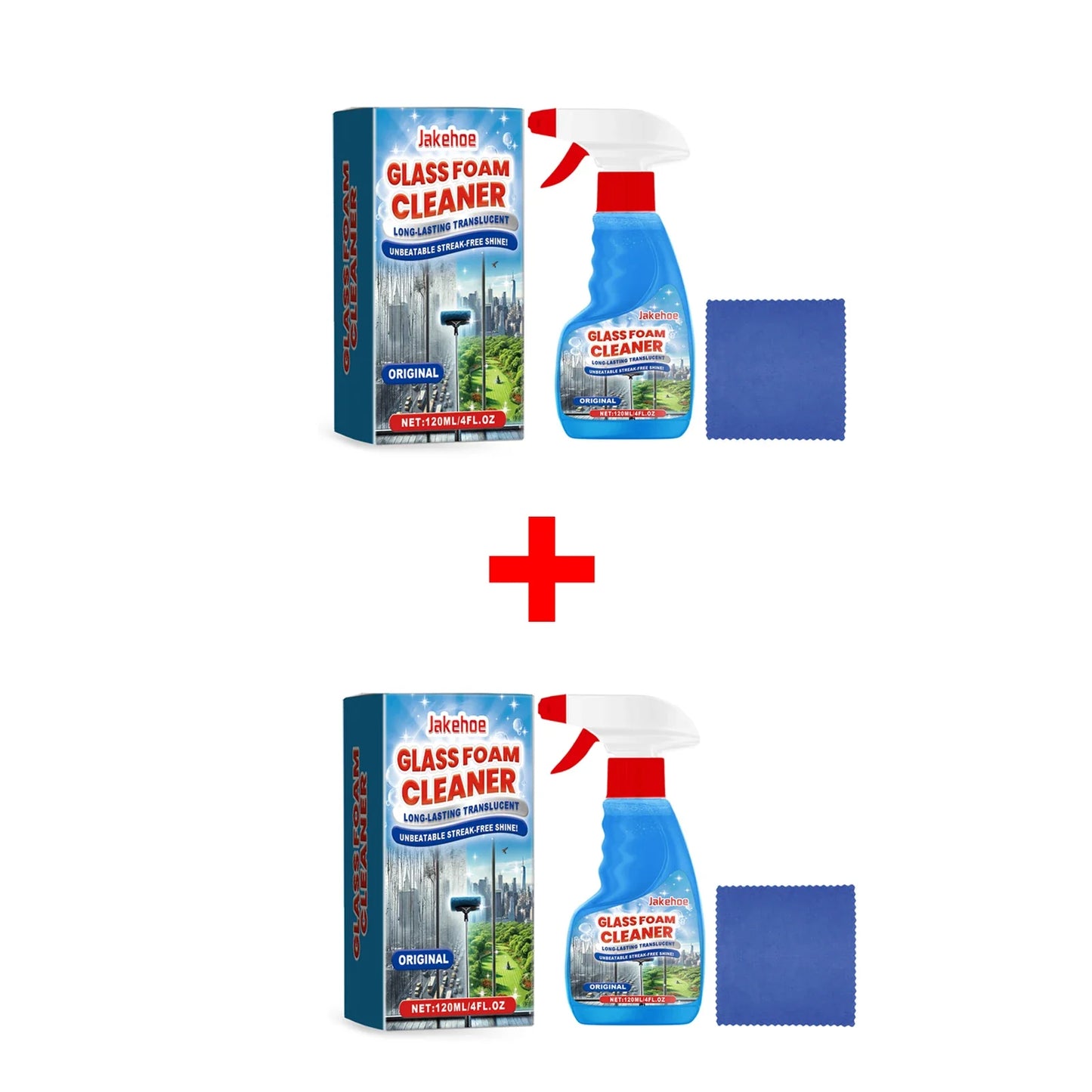 JAKEHOE Glass Foam Cleaner – Streak-Free Windows & Mirrors 120ml