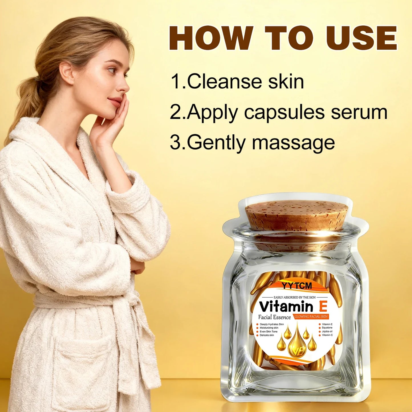 Vitamin E & Squalane Moisturizing Capsule Essence | Face Serum