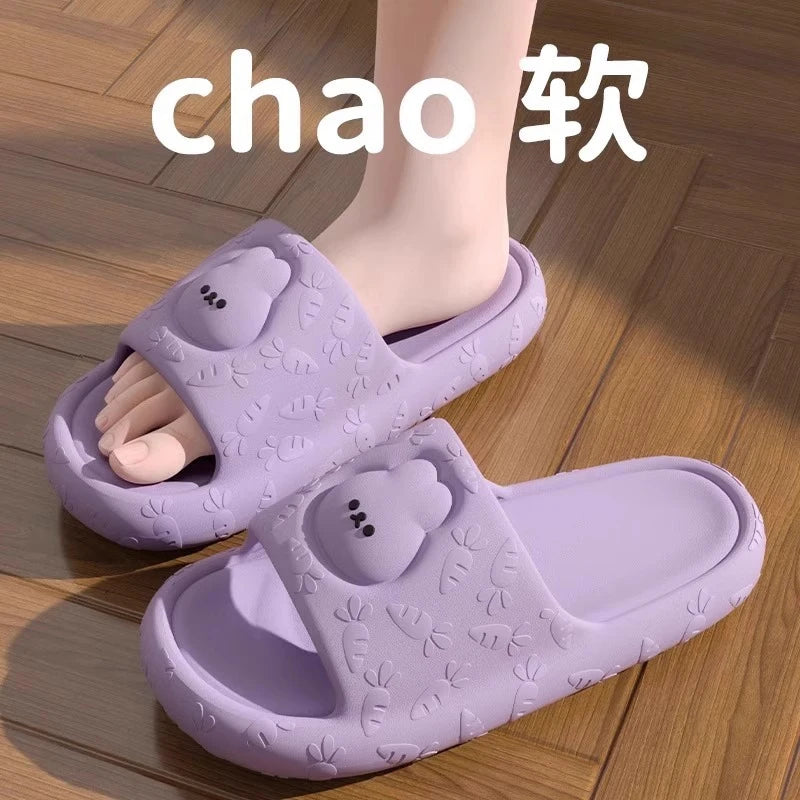Cartoon Rabbit EVA Slippers – Non-Slip House Slides Unisex