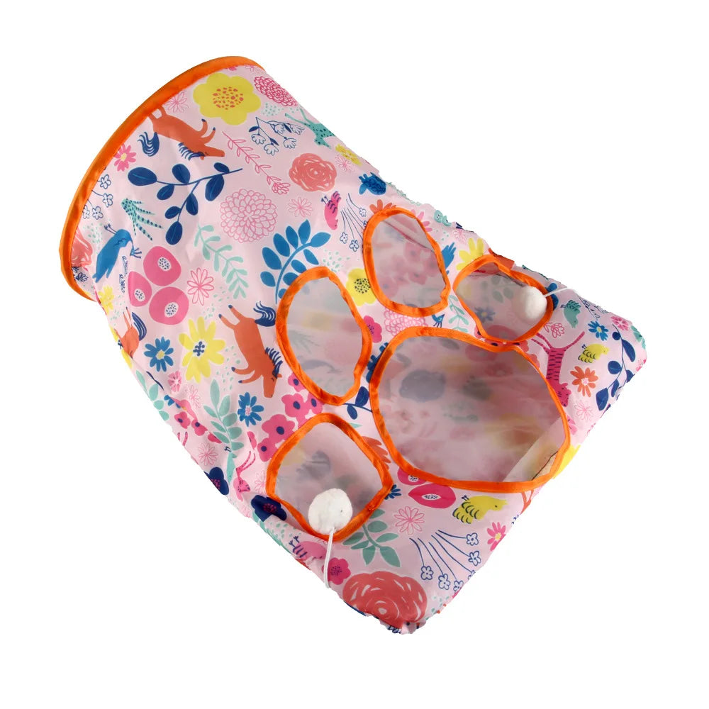 Cat Tunnel Tube Kitty Tunnel Bored Cat Pet Toys Peek Hole Toy Peaceful Pleasures Health and Wellness B37201 Zoo