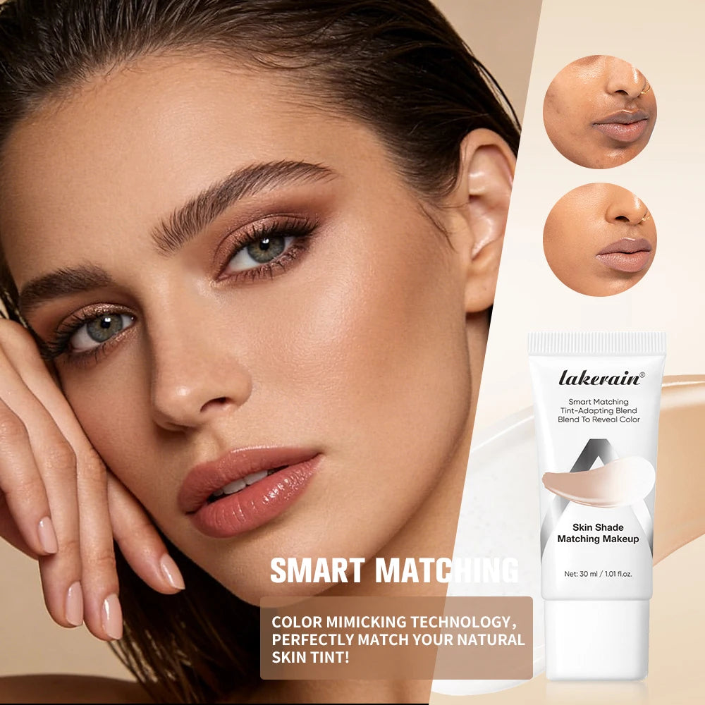 Lakerain Color Changing Liquid Foundation Coverage Skin Shade Matching Makeup SPF15 Moisturizing Even Toning Natural Makeup Peaceful Pleasures Health and Wellness
