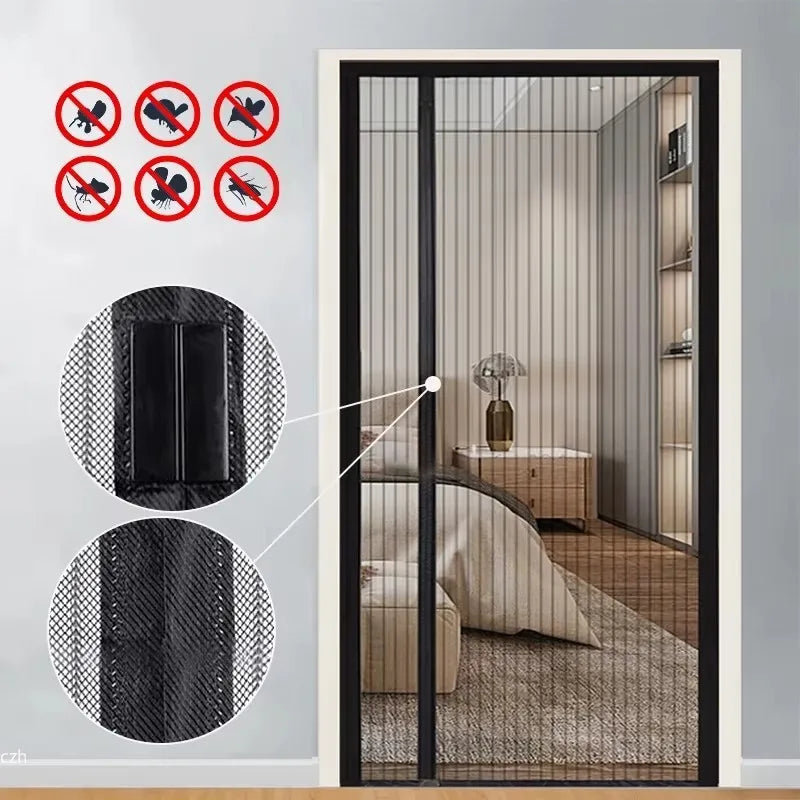 Magnetic Auto-Close Door Mesh Screen | Bug & Insect Curtain