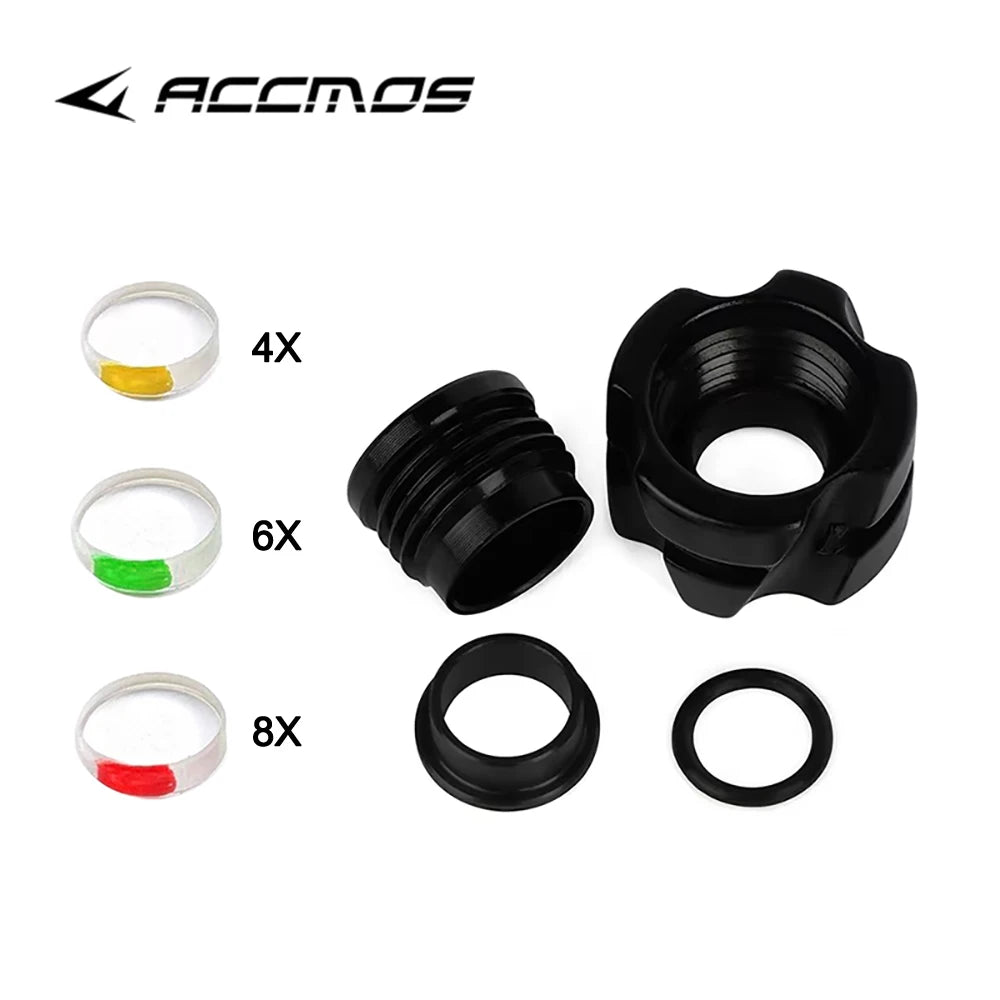 37 45 Degree Peep Sight Hole Aperture Inner Core Clarifier Lens 4X 6X