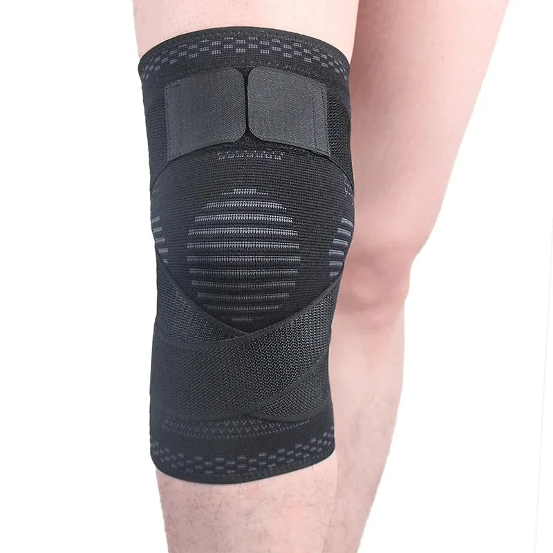 1PC Compression Knee Braces with Bandage Sports Running Basketball Fitness Volleyball Knee Sleeves Comfort Elasticity Knee Pad Peaceful Pleasures Health and Wellness
