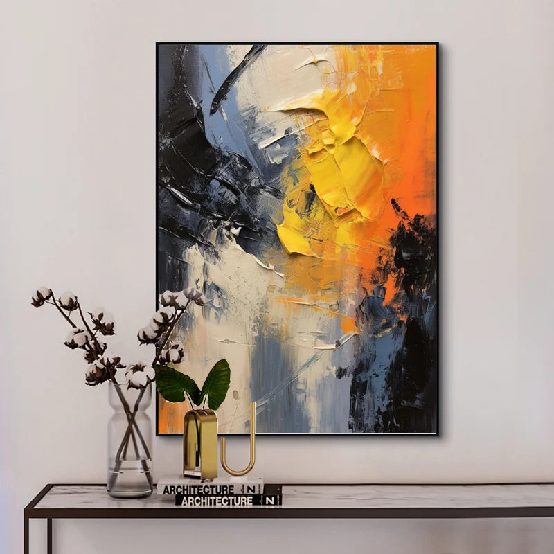Original Hand-Painted 3D Texture Wall Art for Living Room And Bedroom Unique Gift Idea Peaceful Pleasures Health and Wellness