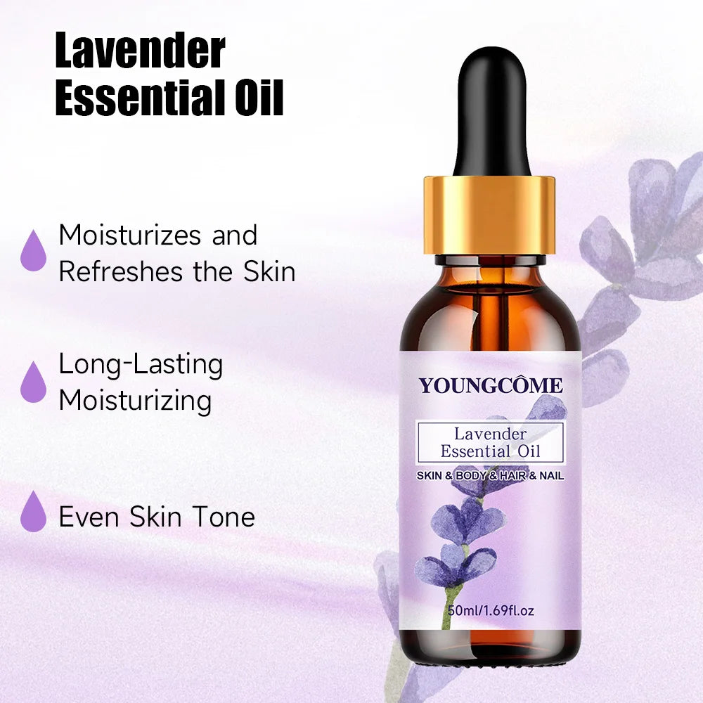 Pure natural lavender essential oil, hair moisturizer, suitable for hair, face and body,suitable for all skin types hair types Peaceful Pleasures Health and Wellness