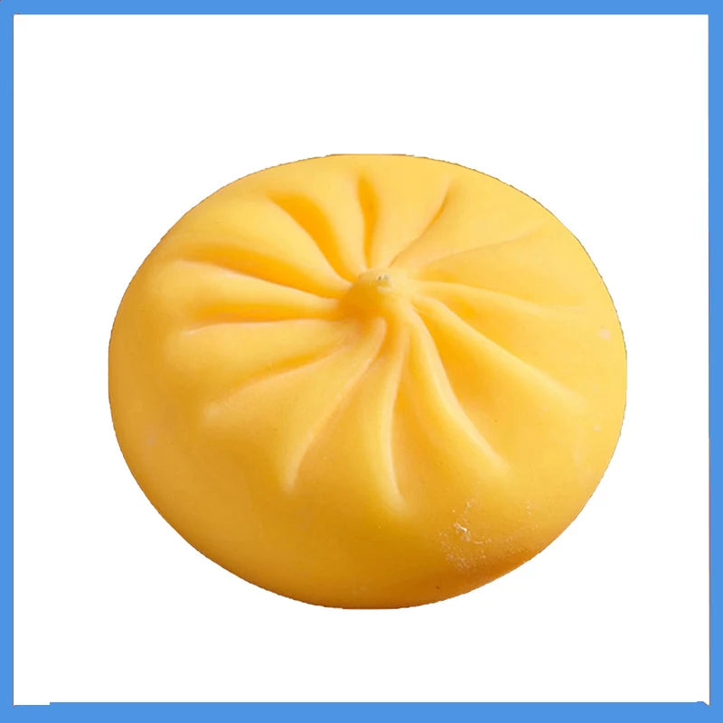 Colorful Dumpling Squishes Stress Balls Fidget Sensory Toys Simulation Food Squishies Bun with Steamer Squeeze Dough Ball Gifts Peaceful Pleasures Health and Wellness H One Size