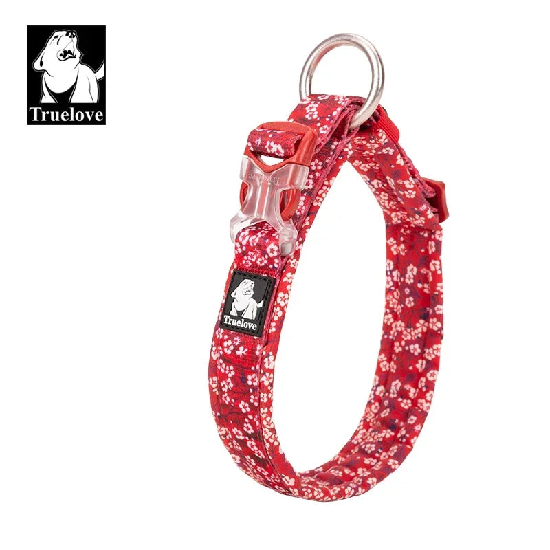 Truelove Floral Pet Collar Best Padded Comfort Cushion Camouflage Small Medium and Large Dogs and Pets Running Outdoors TLC5273 Peaceful Pleasures Health and Wellness Poppy Red XXS China Mainland