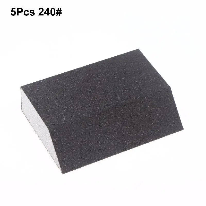 5Pcs/pack Single Sandpaper Sponge Set 60/80/100/120/180/220/240 Grit Sanding Block Combination, Washable Reusable Peaceful Pleasures Health and Wellness A7