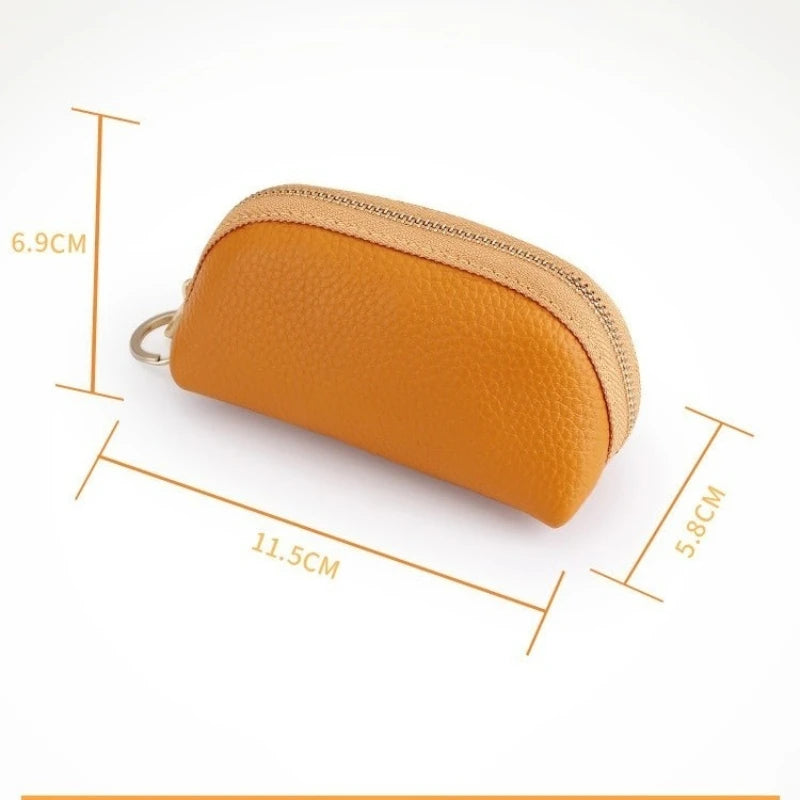 2026 Hot PU Leather Car Key Case Men Women Wallets Housekeeping Keys Covers Zipper Storage Pouch Card Bags Peaceful Pleasures Health and Wellness